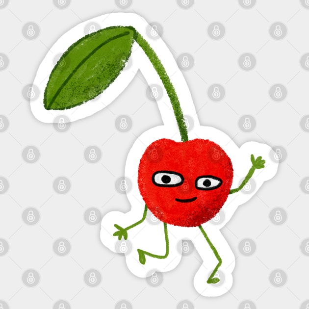 Happy cherry Sticker by Doodle Workshop